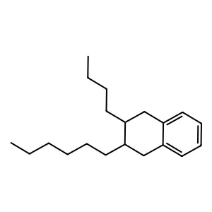 2-Butyl-3-hexyl-1,2,3,4-tetrahydronaphthalene structure