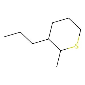 Tetrahydro-2-methyl-3-propyl-2H-thiopyran structure