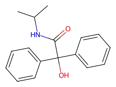 Benzeneacetamide, alpha-hydroxy-N-(1-methylethyl)-alpha-phenyl- structure