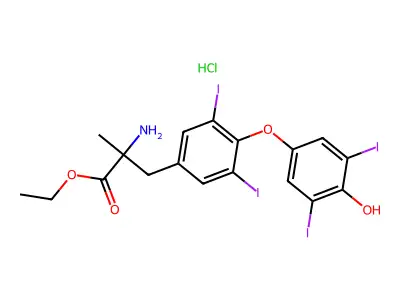 Etiroxate hydrochloride structure