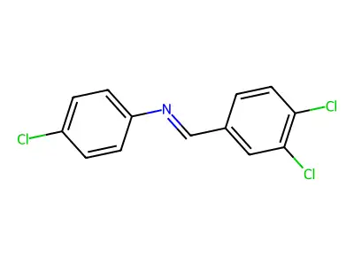Benzenamine, 4-chloro-N-[(3,4-dichlorophenyl)methylene]- structure