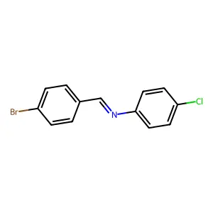 1-Chlorobenzene, 4-(4-bromobenzylidenamino)- structure