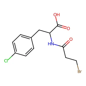 N-(3-Bromo-1-hydroxypropylidene)-4-chlorophenylalanine structure