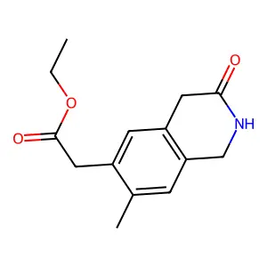 ethyl 2-(7-methyl-3-oxo-2,4-dihydro-1H-isoquinolin-6-yl)acetate structure