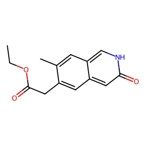 ethyl 2-(7-methyl-3-oxo-2H-isoquinolin-6-yl)acetate structure