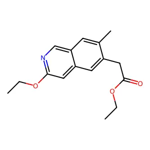 Ethyl 2-(3-ethoxy-7-methylisoquinolin-6-yl)acetate structure