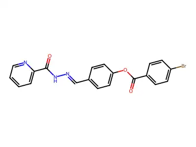 [4-[(E)-(pyridine-2-carbonylhydrazinylidene)methyl]phenyl] 4-bromobenzoate structure