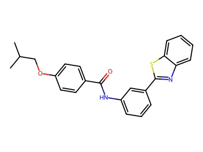 N-[3-(1,3-benzothiazol-2-yl)phenyl]-4-(2-methylpropoxy)benzamide structure