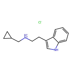 N-(Cyclopropylmethyl)-2-(1H-indol-3-yl)ethan-1-amine--hydrogen chloride (1/1) structure