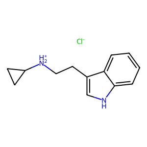 Indole, 3-(2-cyclopropylamino)ethyl-, monohydrochloride structure
