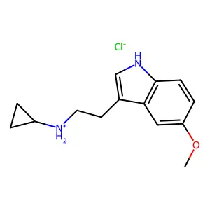 Indole, 3-(2-(cyclopropylamino)ethyl)-5-methoxy-, hydrochloride structure