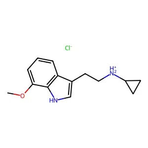 Indole, 3-(2-cyclopropylamino)ethyl-7-methoxy-, monohydrochloride structure