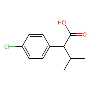 (alphaS)-4-Chloro-alpha-(1-methylethyl)benzeneacetic acid structure