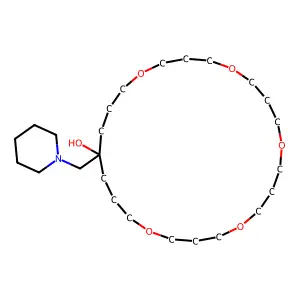 21-(Piperidin-1-ylmethyl)-1,5,9,13,17-pentaoxacyclotetracosan-21-ol structure