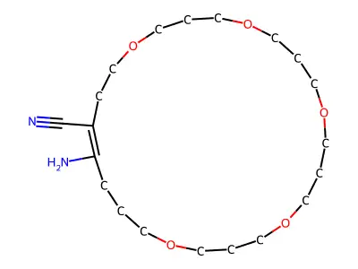 21-Amino-1,5,9,13,17-pentaoxacyclotetracos-20-ene-20-carbonitrile structure