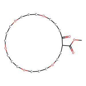 Methyl 21-oxo-1,5,9,13,17-pentaoxacyclotetracosane-20-carboxylate structure