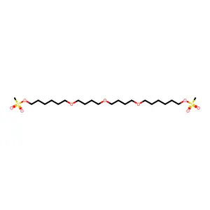 6-[4-[4-(6-Methylsulfonyloxyhexoxy)butoxy]butoxy]hexyl methanesulfonate structure