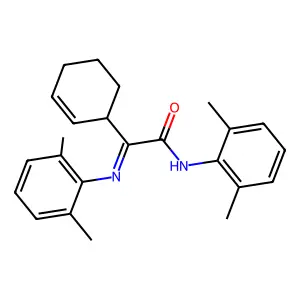 2-Cyclohexene-1-acetamide, N-(2,6-dimethylphenyl)-.alpha.-[(2,6-dimethylphenyl)imino]- structure