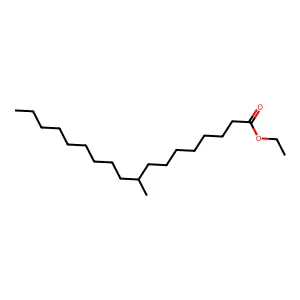 Octadecanoic acid, 9-methyl-, ethyl ester structure