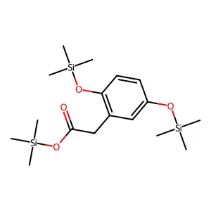 Benzeneacetic acid, 2,5-bis[(trimethylsilyl)oxy]-, trimethylsilyl ester structure