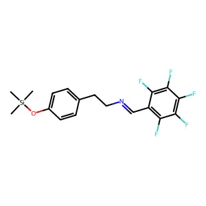 Benzeneethanamine, N-[(pentafluorophenyl)methylene]-4-[(trimethylsilyl)oxy]- structure