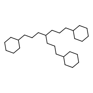 1,7-Dicyclohexyl-4-(3-cyclohexylpropyl)heptane structure