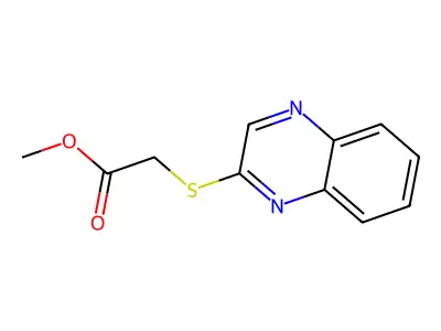 Methyl 2-(2-quinoxalinylsulfanyl)acetate structure