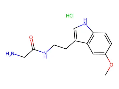 2-Amino-N-[2-(5-methoxy-1H-indol-3-yl)ethyl]acetamide structure