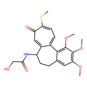 Colchicine, 10-demethoxy-17-hydroxy-10-methylthio- structure