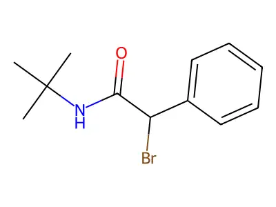 N1-(tert-butyl)-2-bromo-2-phenylacetamide structure