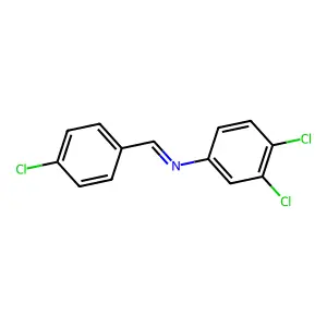 N-(4-Chlorobenzylidene)-3,4-dichloroaniline structure