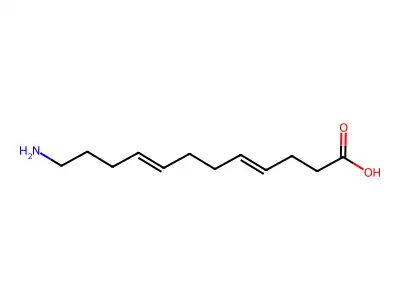 12-Aminododeca-4,8-dienoic acid structure