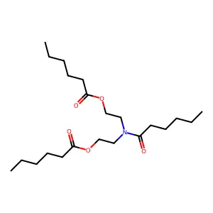 2-[Hexanoyl(2-hexanoyloxyethyl)amino]ethyl hexanoate structure