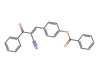 [4-(2-Cyano-3-oxo-3-phenylprop-1-enyl)phenyl] benzoate structure