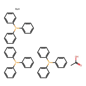 Acetatohydrotris(triphenylphosphine)ruthenium structure