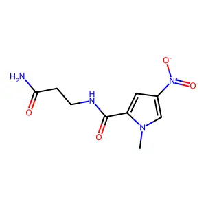 N-(3-amino-3-oxopropyl)-1-methyl-4-nitropyrrole-2-carboxamide structure