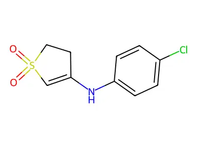 3-Thiophenamine, N-(4-chlorophenyl)-4,5-dihydro-, 1,1-dioxide structure