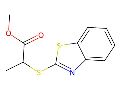 Methyl 2-(1,3-benzothiazol-2-ylsulfanyl)propanoate structure