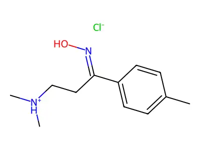 [(3E)-3-hydroxyimino-3-(4-methylphenyl)propyl]-dimethylazanium;chloride structure