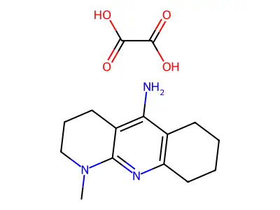 1-methyl-3,4,6,7,8,9-hexahydro-2H-benzo[b][1,8]naphthyridin-5-amine;oxalic acid structure