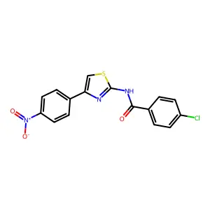 4-chloro-N-[4-(4-nitrophenyl)-1,3-thiazol-2-yl]benzamide structure