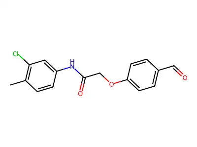N-(3-chloro-4-methylphenyl)-2-(4-formylphenoxy)acetamide structure