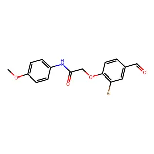 2-(2-bromo-4-formylphenoxy)-N-(4-methoxyphenyl)acetamide structure