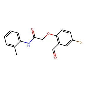 2-(4-bromo-2-formylphenoxy)-N-(2-methylphenyl)acetamide structure