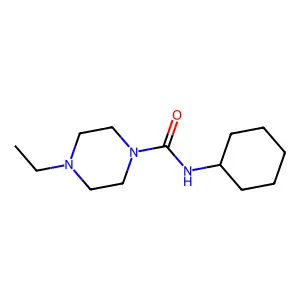 N-cyclohexyl-4-ethylpiperazine-1-carboxamide structure