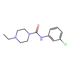N-(3-chlorophenyl)-4-ethylpiperazine-1-carboxamide structure