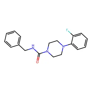 N-benzyl-4-(2-fluorophenyl)piperazine-1-carboxamide structure