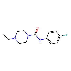 4-ethyl-N-(4-fluorophenyl)piperazine-1-carboxamide structure