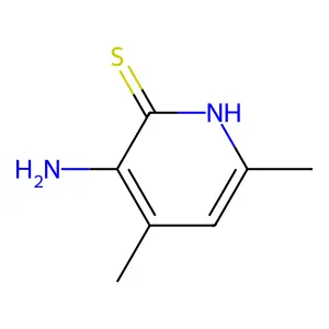 3-Amino-4,6-dimethylpyridine-2(1H)-thione structure