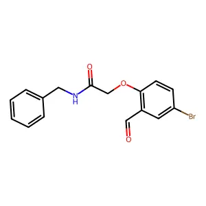 N-benzyl-2-(4-bromo-2-formylphenoxy)acetamide structure